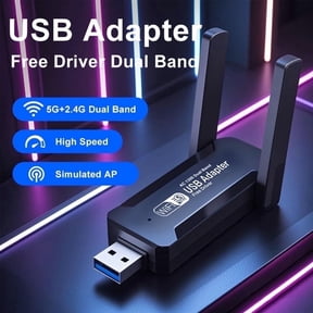 Wireless USB 3.0 WiFi Adapter AC1300Mbps (Ultimate Gaming Edition), High Gain Dual 5dBi Antennas, Dual Band 5GHz/2.4GHz Network Card for Desktop PC, Lag-Free for 4K Streaming & Online Gaming.