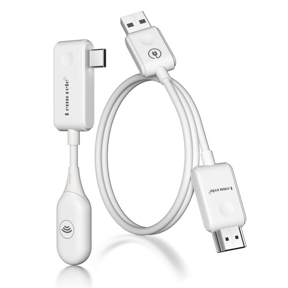 Lemorele Wireless USB C Transmitter and HDMI Receiver, 5G HDMI Wireless Transmission Extender, Transmit Audio and Video to Projector/TV, Plug and Play