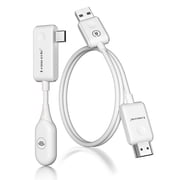 Lemorele Wireless USB C Transmitter and HDMI Receiver, 5G HDMI Wireless Transmission Extender, Transmit Audio and Video to Projector/TV, Plug and Play
