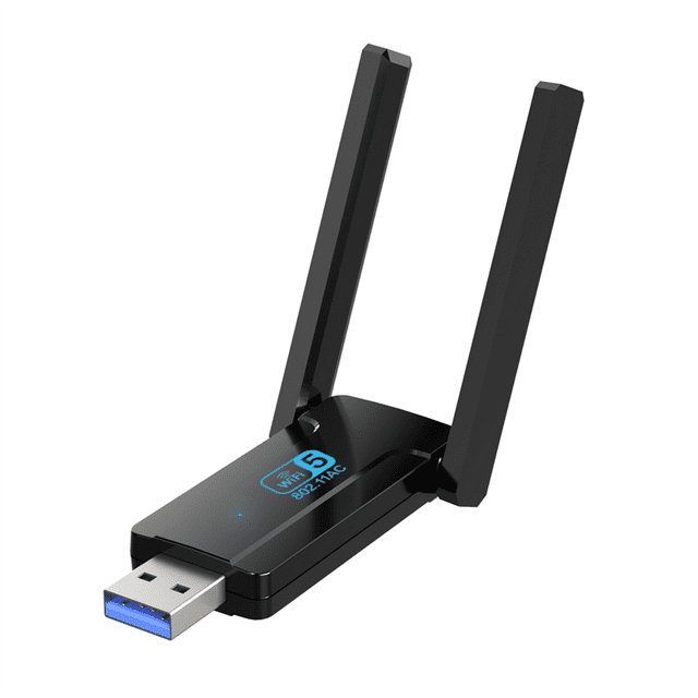 Wireless USB WiFi Adapter for Desktop PC, 1300Mbps WiFi Network Adapter