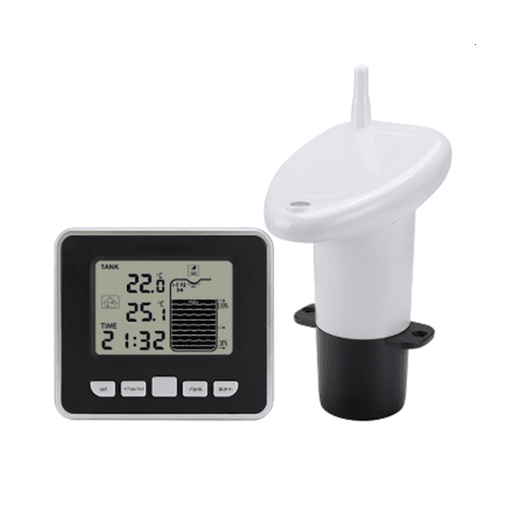 Wireless Ultrasonic Water Tank Liquid Level Meter with Temperature Sensor Water Level T mj1428