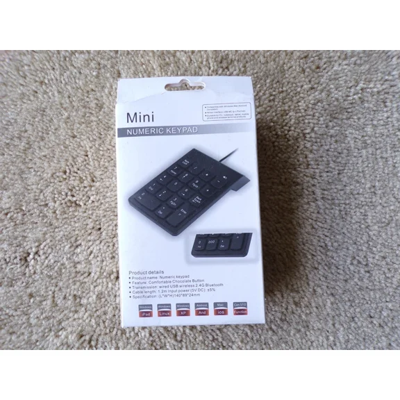 Wireless & Usb Numeric Keypad Number Keyboard For Laptop Desktop; B16