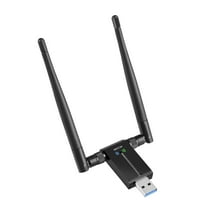1200Mbps USB WiFi Adapter for Desktop or PC, TSV Dual Band 2.4G/ 5G AC  Wireless Network Card Dongle with 5dBi High Gain Antenna for Desktop Laptop  PC Support Windows 11/10/8/7/XP/Vista, Mac OS 