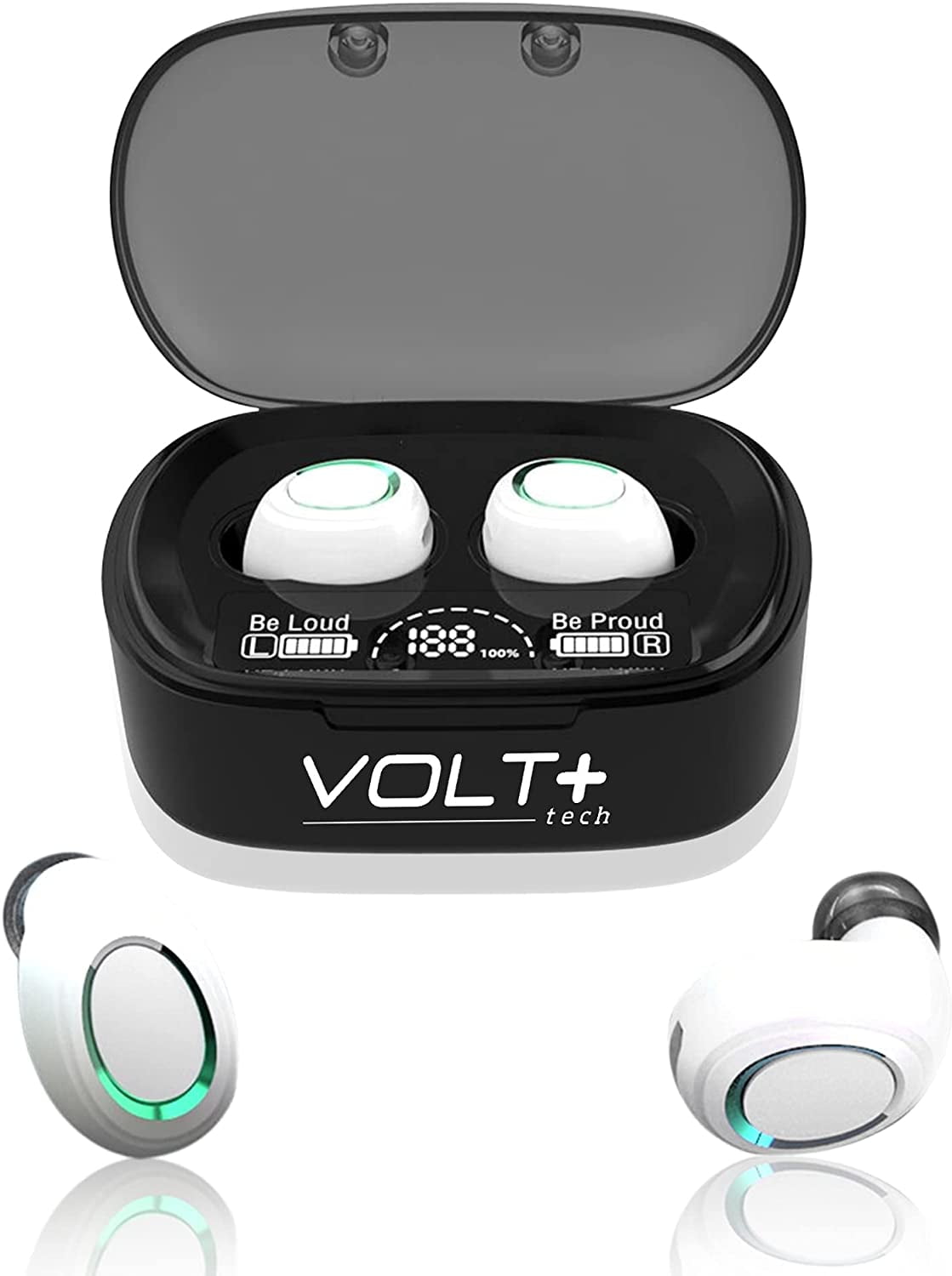  Wireless V5.2 Bluetooth Earbuds Compatible with Samsung Galaxy  A54 5G with Charging Case for in Ear Headphones. (V5.2 Black) : Electronics