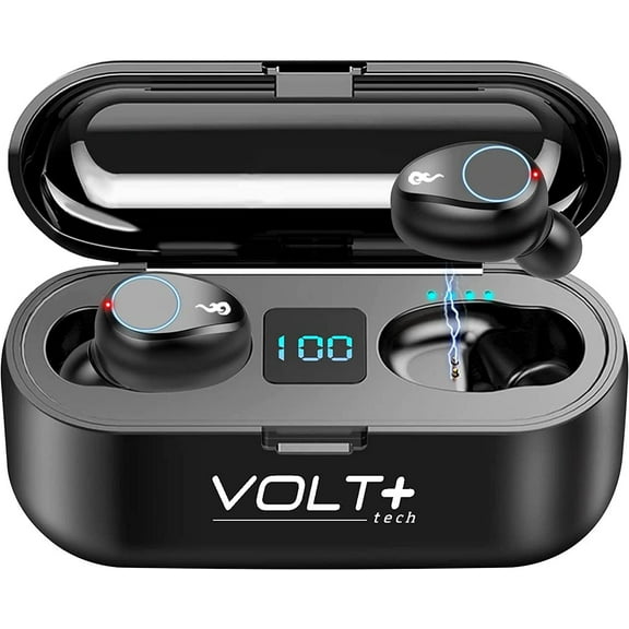Wireless V5.3 Bluetooth Earbuds Compatible with Core Innovations 720p and 2,000Mah PowerBank LED Display, Mic 8D Bass IPX7 Waterproof/Sweatproof