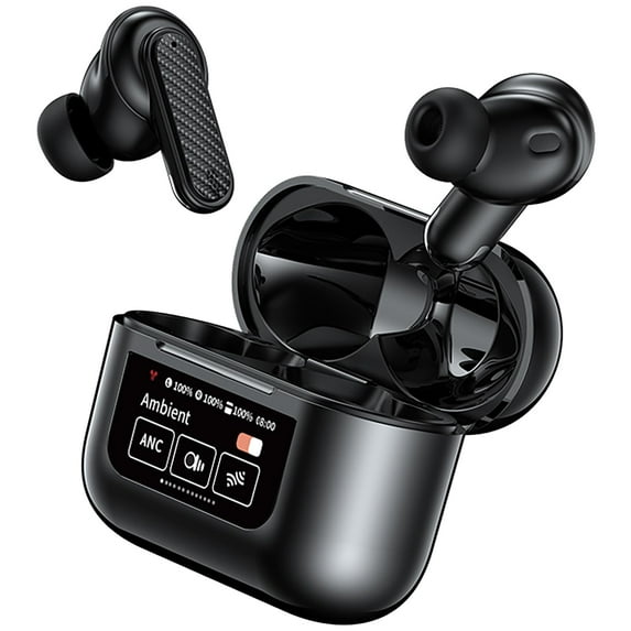 Wireless V5.4 Earbuds Compatible with LG 14Z90Q-K.AAB7U1 Super ANC Noise Cancellation, Digital Display, IPX8, 48Hr Use, 300mAh PowerBank 100Day Standby Case