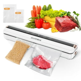 White Kitchen Food Vacuum Sealer - Compact Electric Air Sealing Preserver System with Reusable Vacuum Food Bags White Kitchen Food Vacuum Sealer - Compact Electric Air Sealing Preserver System with Reusable Vacuum Food Bags