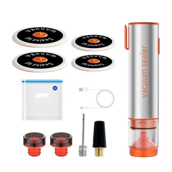 Wireless Vacuum Sealing Tool Set Handheld Masons Jar Vacuum Sealer for Home and Outdoor Use with Rechargeable