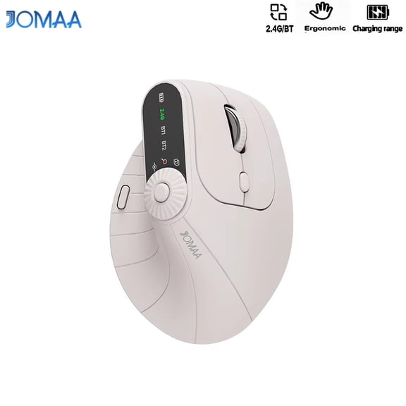 Wireless Vertical Mouse Rechargeable Optical Mice With Function Adjustment Knob Ergonomic Mouse for Multi-Purpose