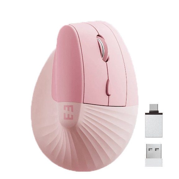 Wireless Vertical Mouse Rechargeable Quiet Ergo 57 ° Tilt Ergonomic Mouse for Computer PC Office Mac Android Windows Small Hands