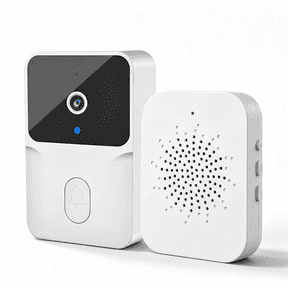 Wireless Video Doorbell Camera, 166 Wide Angle HD Security Doorbell Compatible with Kement App, Includes Indoor Chime, Two-Way Audio and Night Vision