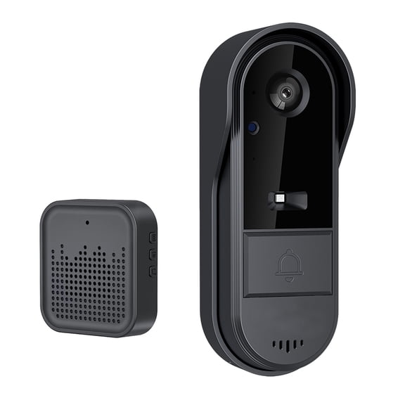 Wireless Video Doorbell Camera with Wireless Chime Ringer Two Way Audio Tuya APP Control Night Viewing 2.4G WiFi Only TF Card/Cloud Storage Door Bell Ringer Wireless with Camera