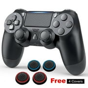 Wireless Video Game Controller Compatible with PS4/Pro/Slim Console Game Pad Accessory Black