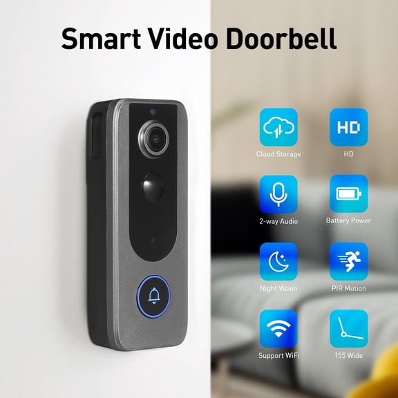 Wireless Video Intercom System, Dual-Way Intercom for Villa House Office Apartment