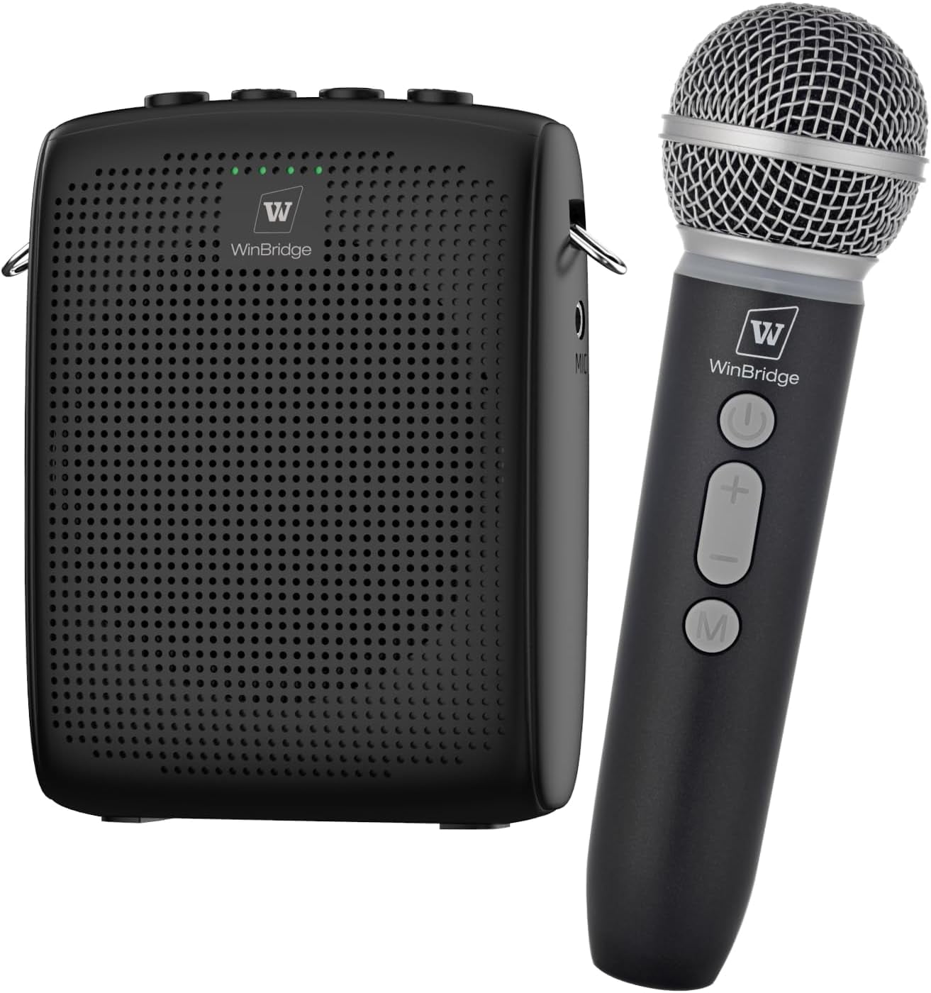HW HAOWORKS Wireless Voice Amplifier with Mic for Teachers, Portable PA System with Bluetooth Handheld Mic, Portable Speaker Mic Set, Cardioid Pickup for Classroom, Outdoor, Public Speaking WB009