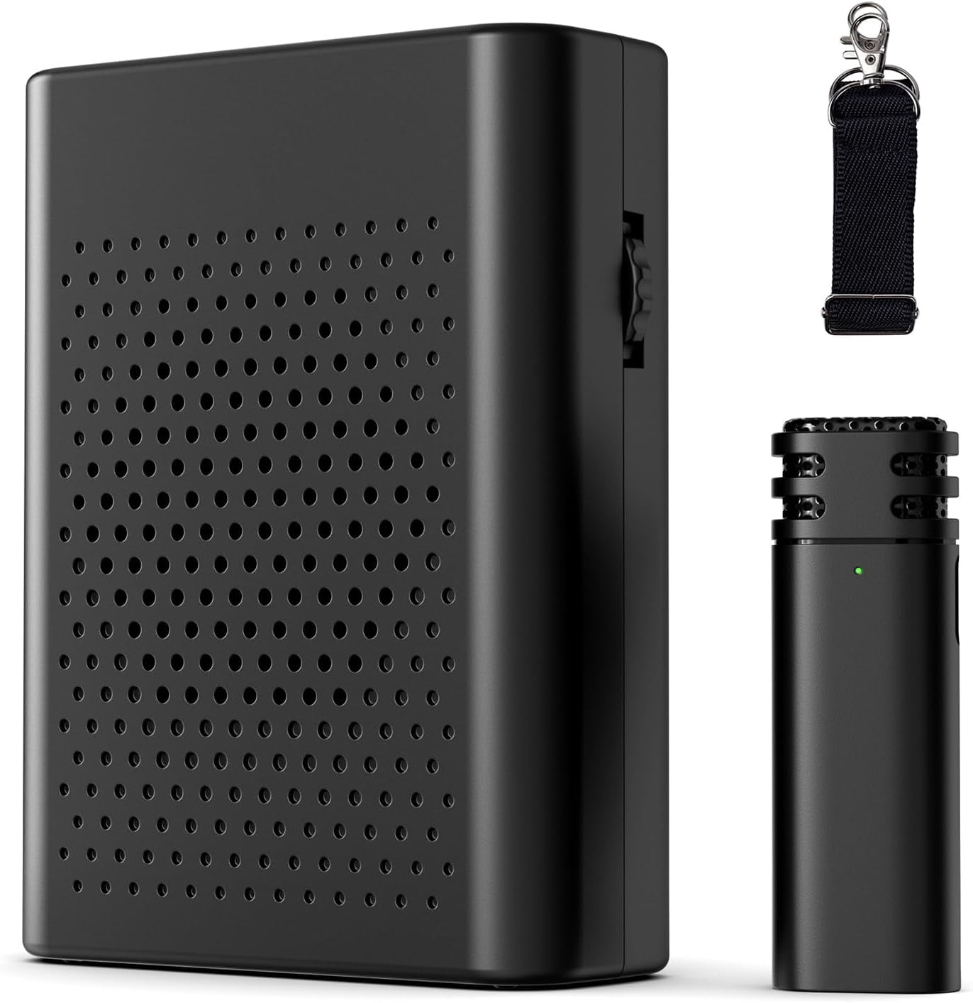 Wireless Voice Amplifier with Wireless Lavalier Lapel Microphone, PA System, Portable Speaker and Cordless Omnidirectional Condenser Recording Mic for Teacher, Streaming,Classroom,Speech, Meeting.