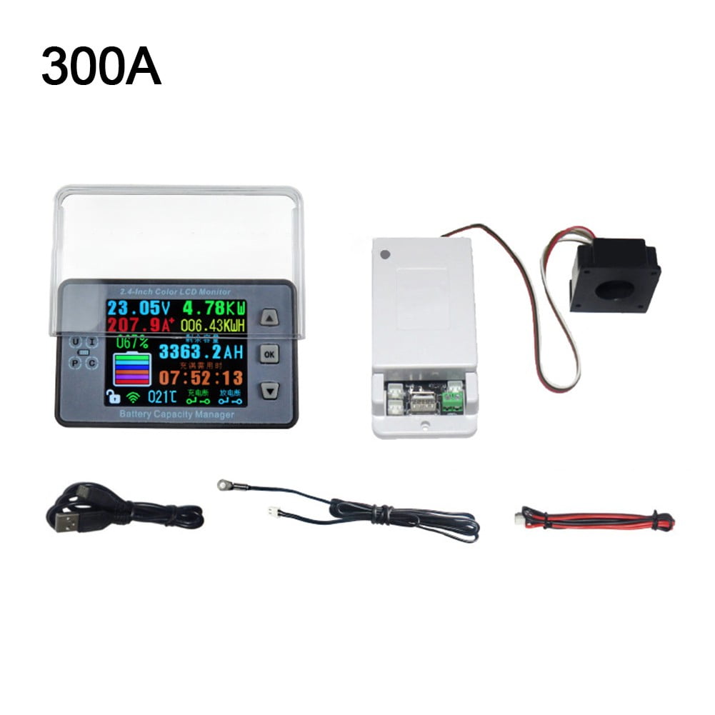 Wireless Voltage Current Temperature Capacity Meter for Rv Electric