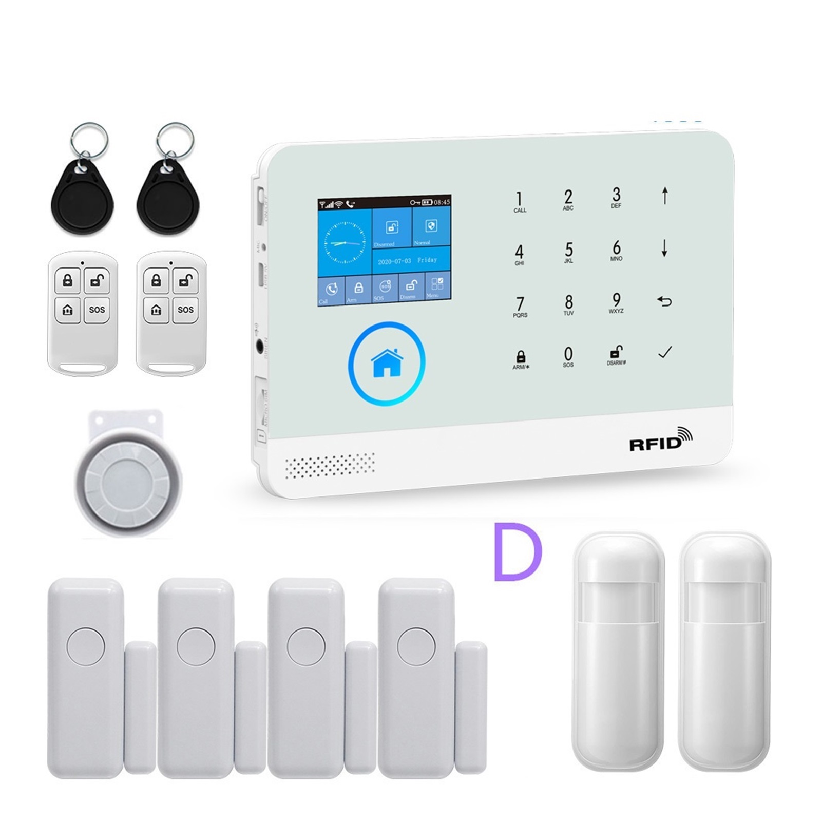 Wireless WIFI GSM Home Security Alarm System For Tuya Smart Life APP