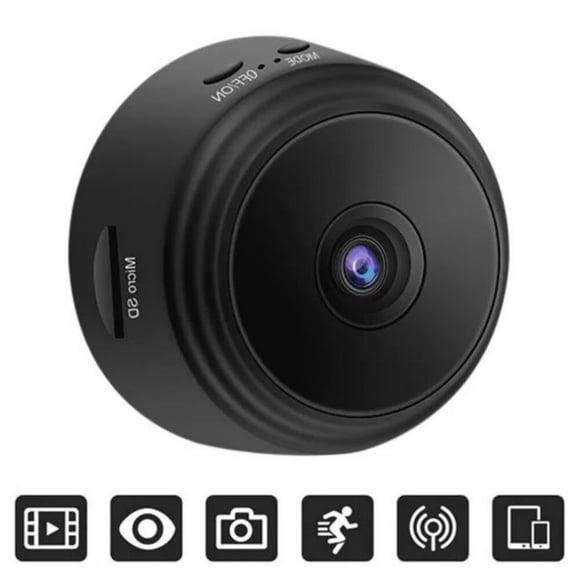 Wireless WIFI Mini Indoor Surveillance Camera with Night Vision 1080 HD Video Recording, Wide Angle