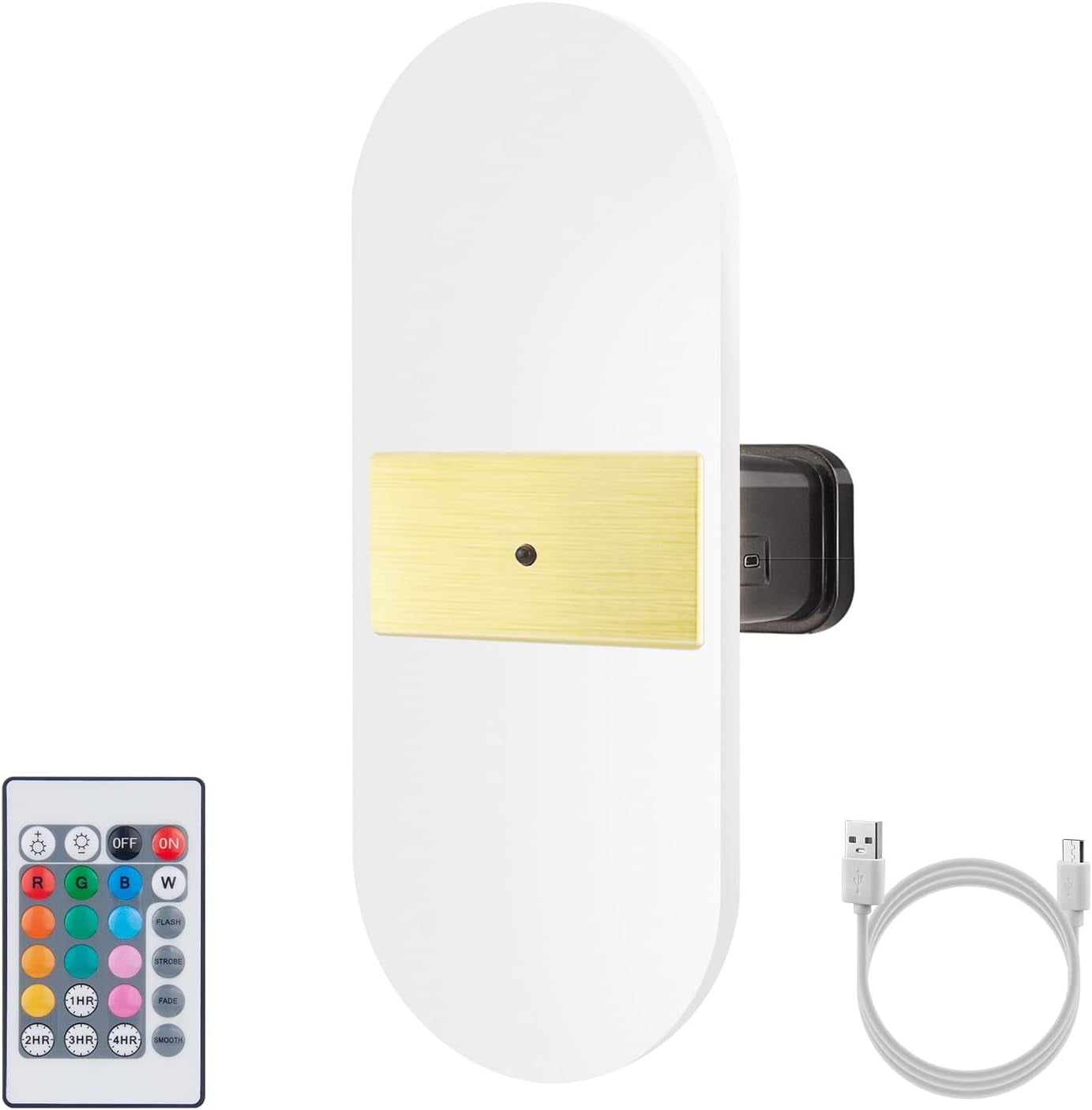 Wireless Wall Light Battery Operated, Color Changing Mood Light, Remote ...