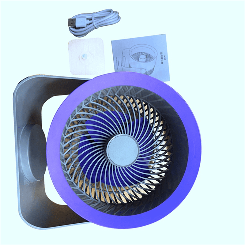 Wireless Wall Mounted Air Circulation Electric Fan 4000MAh USB Rechargeable Small Por xc7808