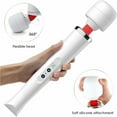 thumbnail image 1 of Wireless Wand Massager - 10 Powerful Speeds and 2+ Hours Battery Life - Handheld Electric Personal Massager for Women - Waterproof - USB charging (White), 1 of 7