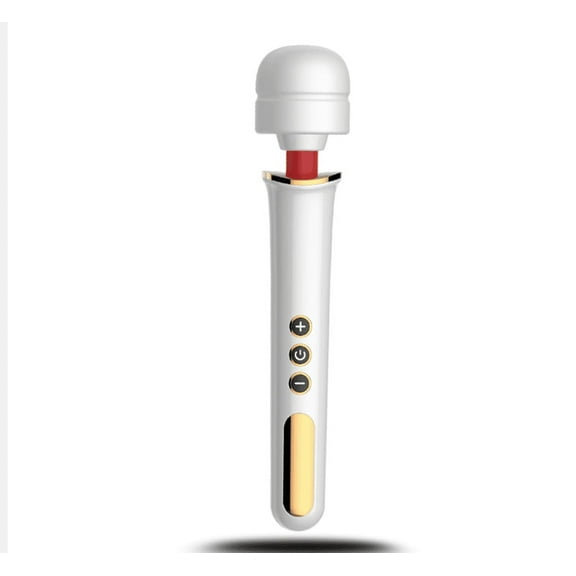 Wireless  Massager with 10 Powerful Speeds and Vibration Patterns Personal Body Massager,USB Rechargeable Waterproof Massager for Back Neck 360° Bendable, White