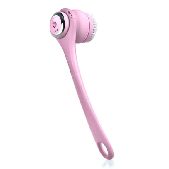 Wireless Waterproof Cleansing and Exfoliating Body Brush Set with 3 Speed 4 Brush Heads Light Pink