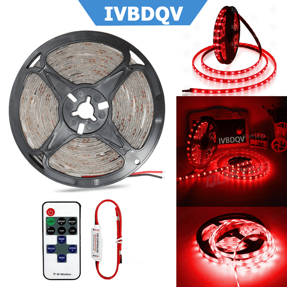 Wireless Waterproof LED Strip Red Light 16ft For Boat / Truck / Car/ Suv / Rv 6000K