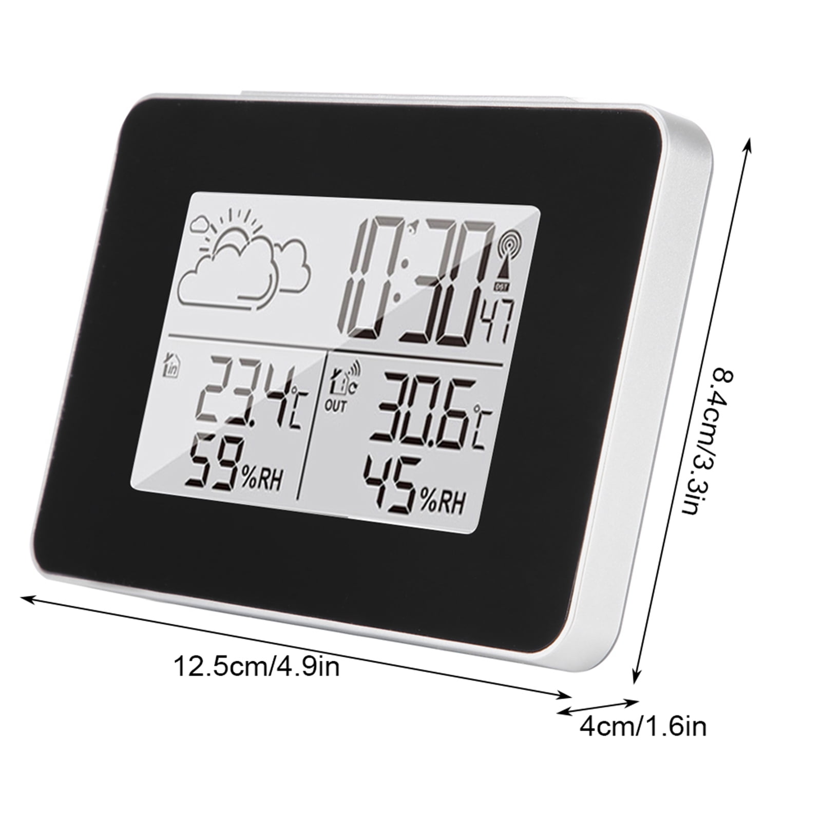 Wireless Weather Clock, LCD Weather Station Digital Weather Forecast