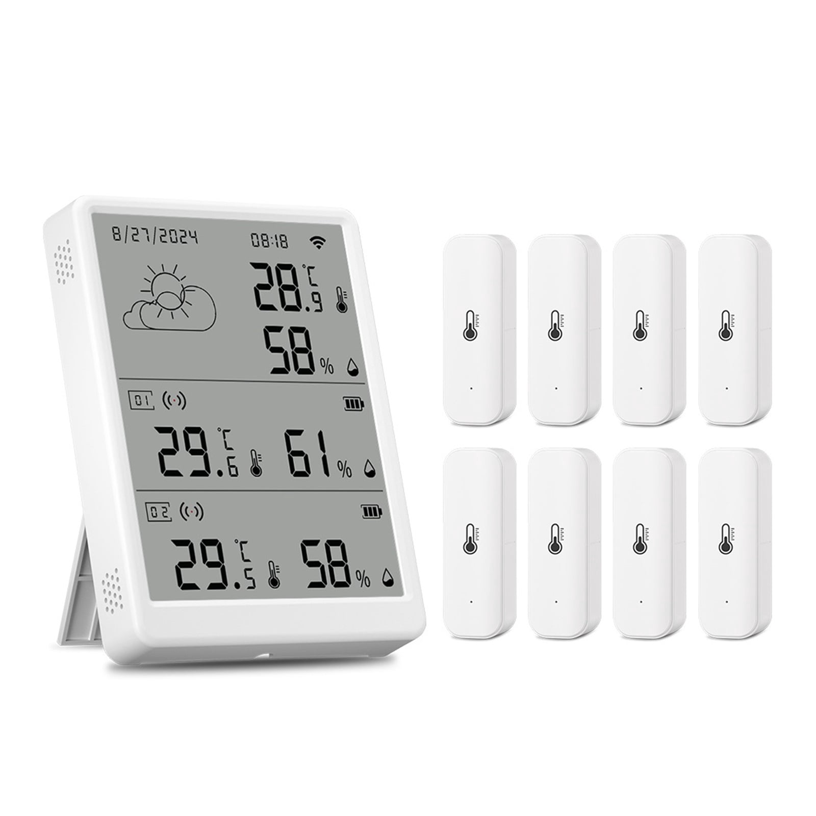 Wireless Weather Station Digital Room Thermometer Indoor Outdoor Hygrometer WIFI Temperature ,Real-Time