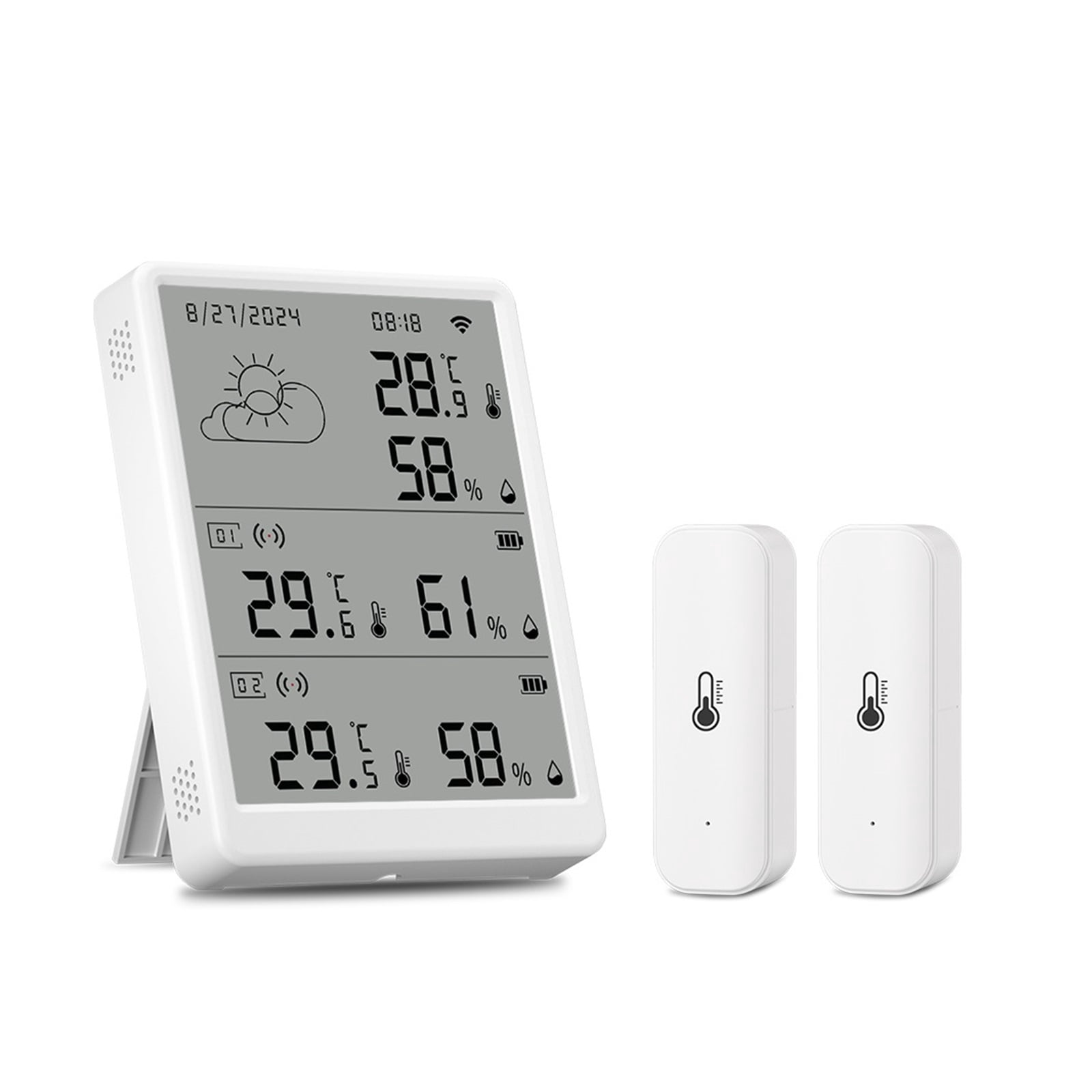 Wireless Weather Station Digital Room Thermometer Indoor Outdoor Hygrometer WIFI Temperature ,Real-Time
