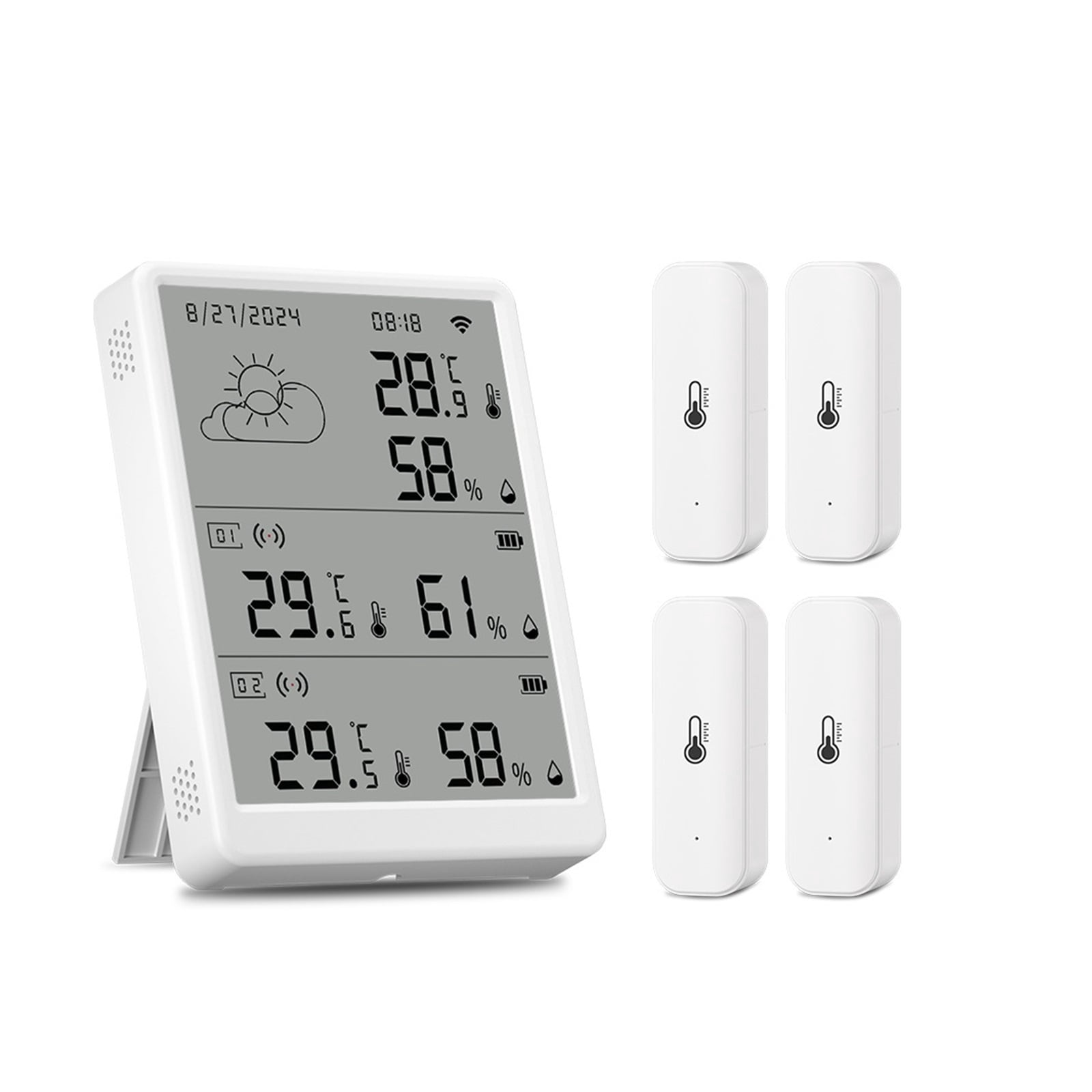Wireless Weather Station Digital Room Thermometer Indoor Outdoor Hygrometer WIFI Temperature ,Real-Time