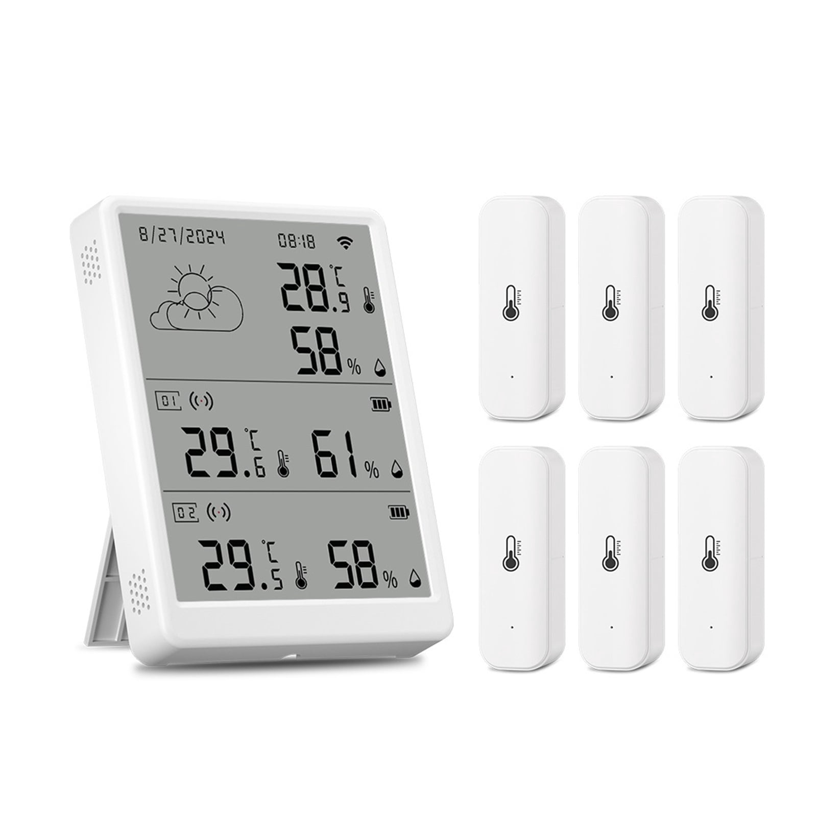 Wireless Weather Station Digital Room Thermometer Indoor Outdoor Hygrometer WIFI Temperature ,Real-Time