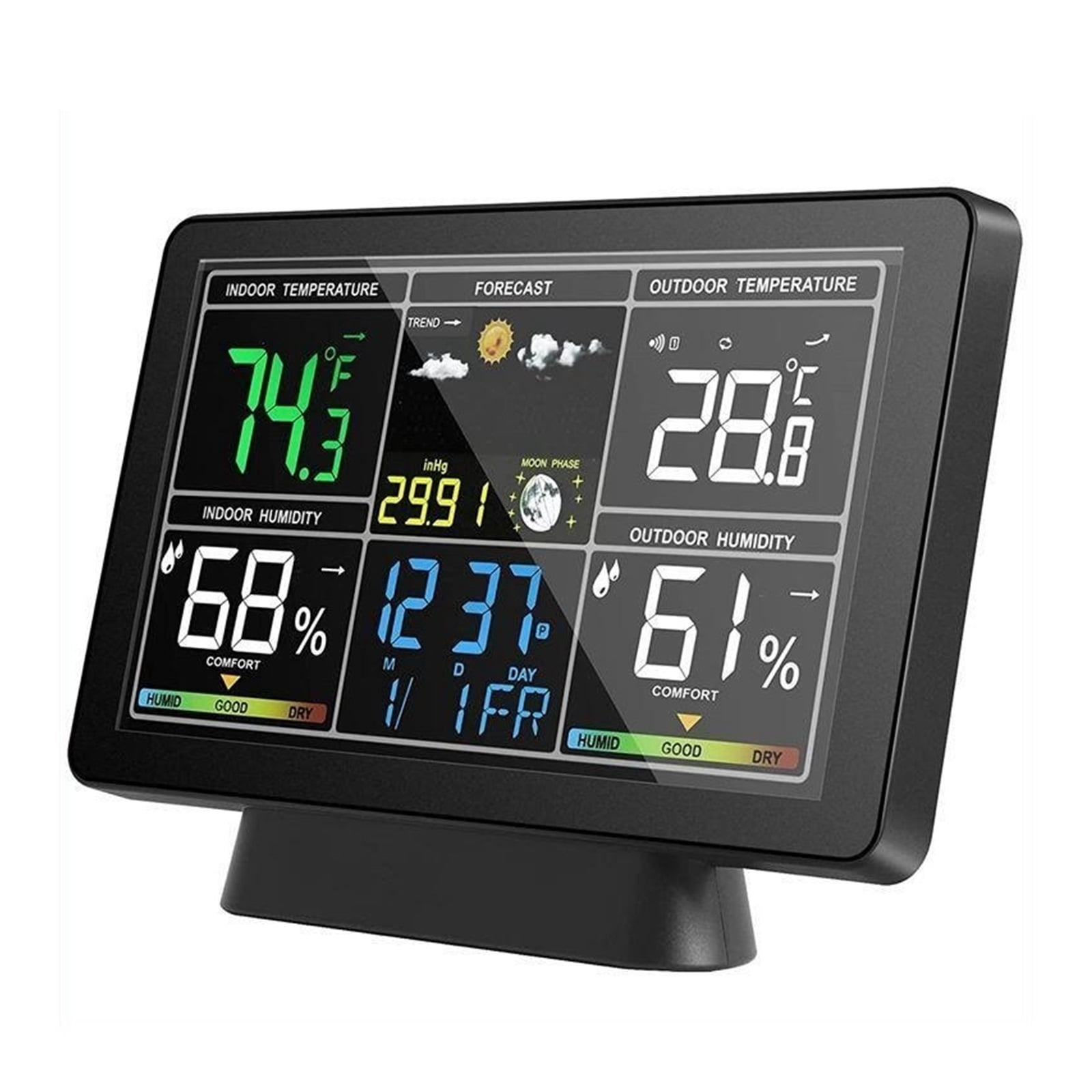 Wireless Weather Station, Long-lasting Digital Indoor Outdoor Thermometer Monitor