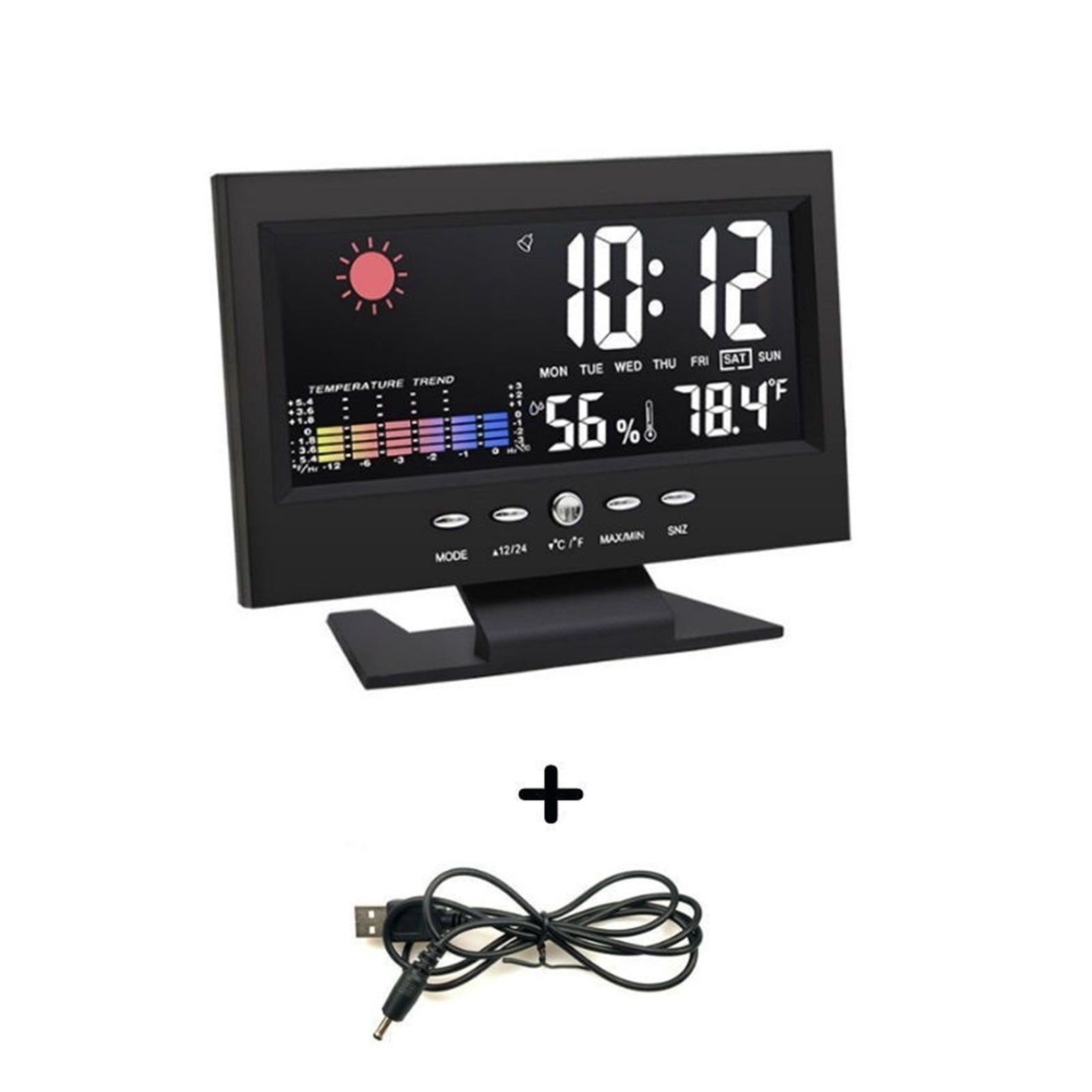 Wireless Weather Station with Color Screen, Digital Calendar Alarm Clock