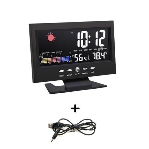 Wireless Weather Station with Color Screen, Digital Calendar Alarm Clock