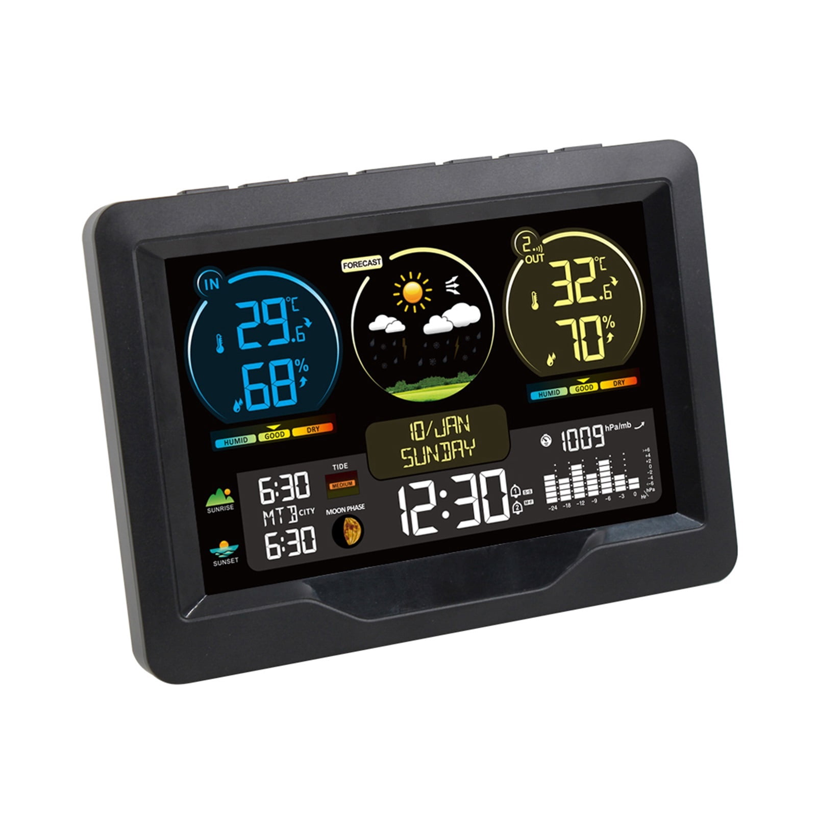 Wireless Weather Station with Large Color Screen, Digital Thermometer Monitor
