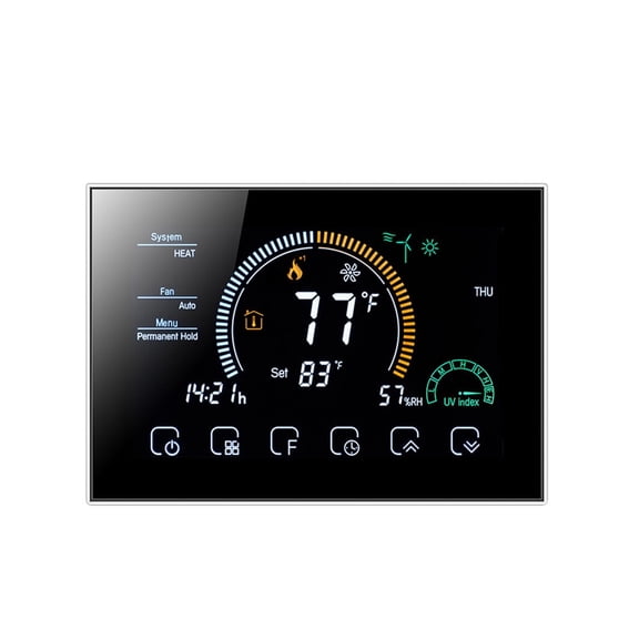 Wireless Weekly Programming Digital Room Touch Screen Smart Water Heater Heat Pump Thermostat Temperature Controller ,Save Energy
