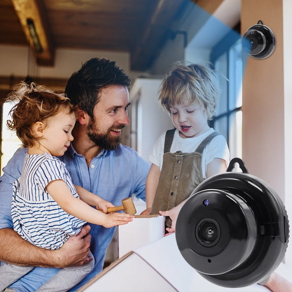 Wireless WiFi Home Security Camera with Mount Hook – HD 1080P Indoor Surveillance Cam with Motion Detection & Night Vision – Mini Camera Easy to Install for Home Monitoring – Works with App