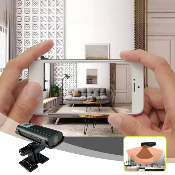 Wireless WiFi Mini Security Camera, 1080P HD Ultra Wide Angle Smart Motion Tracking Camera with 10M Night Vision, Hidden Camera with Audio APP Remote Monitor for Home Indoor Outdoor Safety