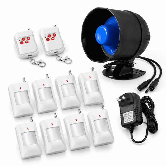 Wireless WiFi Security Alarm System Kit with 120dB Loud Siren, Motion Sensor, Remote Controls for Home, Garage, Hotel