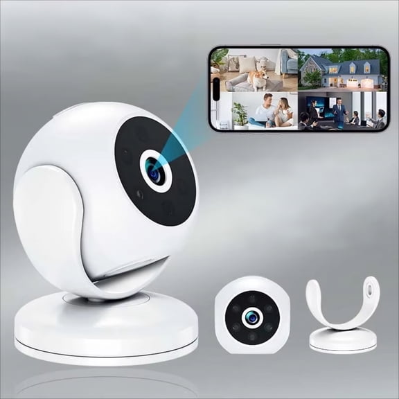 Wireless WiFi Security Camera with Magnetic Mount, 170 ° Wide Angle, AI Motion Detection, Two-Way Audio, 2.4GHz WiFi, Indoor/Outdoor Home Surveillance Camera/Pet/Elderly Monitor