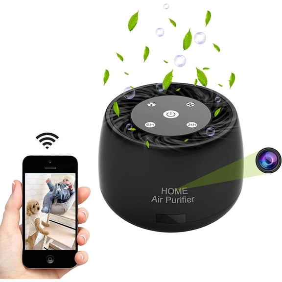 Wireless-WiFi-Security-Mini-Camera, Real 1080P Full HD with Night Vision and Motion Detection Recording, 2-IN-1 Real-time Monitoring for Home/Office, Work IOS&Android APP(Support 2.4G 5G)