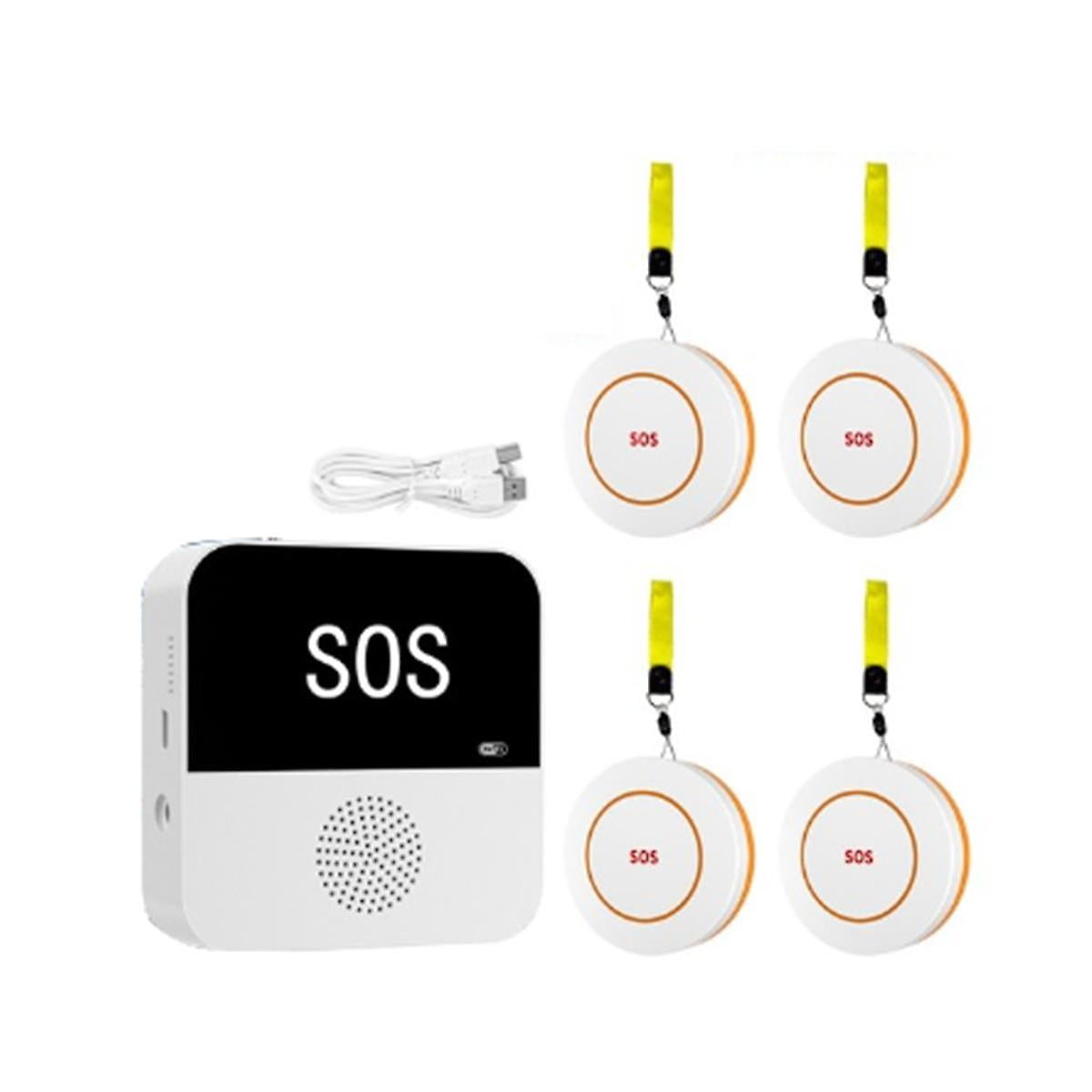 Wireless Wifi Elderly Caregiver Pager Sos Call Button Emergency Sos Alert System For Seniors