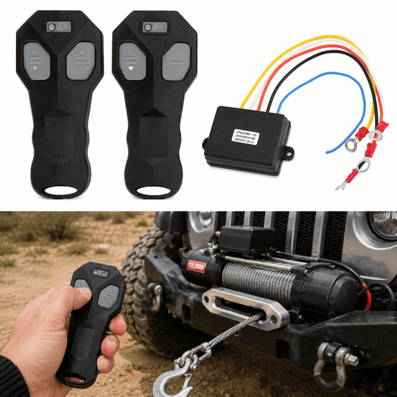 Wireless Winch Remote Control Kit For Jeep Truck ATV SUV 12V Switch Handset Tool US
