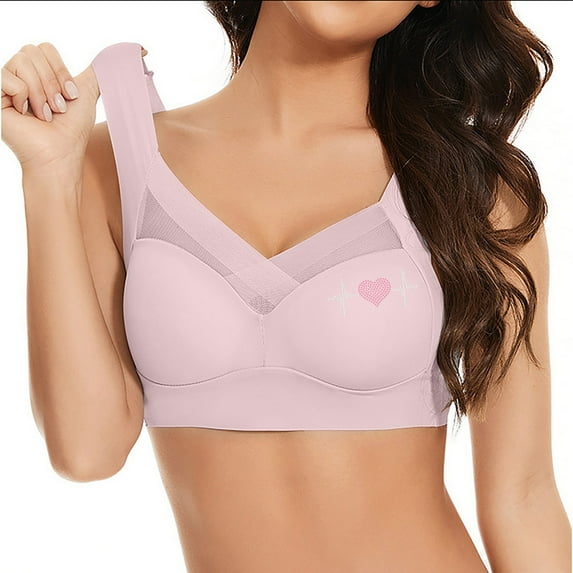 Wireless Women's Bra Large Size Without Ring Lace Vest Underwear Thin Side Side Breasts Gathered Adjustable Bra, Women's Bra XXXXXXL