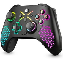 Wireless Xbox Controller for Xbox One, with RGB LED Support Button Mapping and Turbo Function Compatible with Xbox One, XboxOne X/S, Xbox Series X/S ,Windows PC (Black)