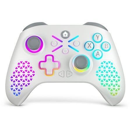 Wireless Xbox One Controller with RGB LED Light Support Button Mapping and Turbo Function, Compatible with Xbox One, Xbox One x/s, Xbox Series x/s ,Windows PC