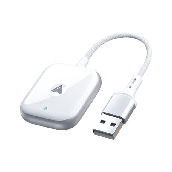 Wireless car player adapter, Apple car player wireless adapter for factory wired car player plug and play, iPhone iOS Android Auto box